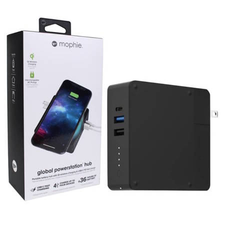 Mophie ładowarka sieciowa, indukcyjna i powerbank Global Powerstation Hub - 6000 mAh 18W