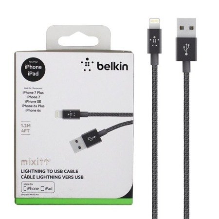 Apple iPhone kabel Belkin Mixit Lightning 1.2 m - czarny