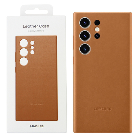 Samsung Galaxy S23 Ultra etui skórzane Leather Case EF-VS918LAEGWW - brązowe