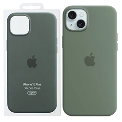 Apple iPhone 15 Plus Silicone Case MagSafe - Green (Cypress)