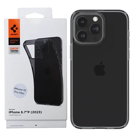 Spigen Crystal Flex silicone case for Apple iPhone 15 Pro Max - smoked 