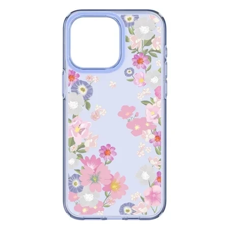 Spigen Liquid Crystal silicone case for Apple iPhone 15 Pro - blue with motif (Blossom)