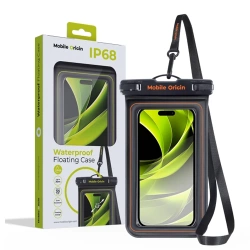 Mobile Origin Floating Waterproof Protective Case - Black (Black/ Orange)
