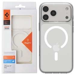 Etui silikonowe na Apple iPhone 17 Pro Spigen Liquid Crystal MagFit dla MagSafe - transparentne
