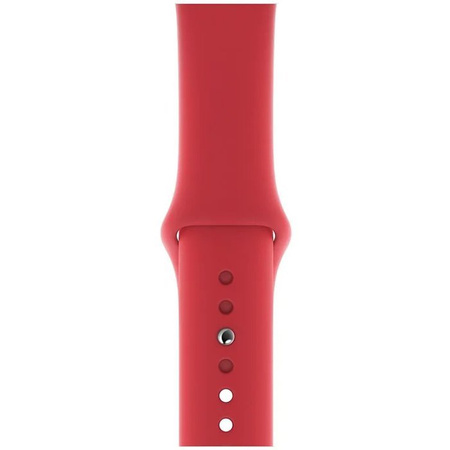 Silicone Apple Watch 42/ 44/ 45/ 49 Ultra Sport Band - Red (Red)