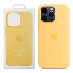 Apple iPhone 14 Pro Max Silicone Case MagSafe - Yellow (Sunglow)