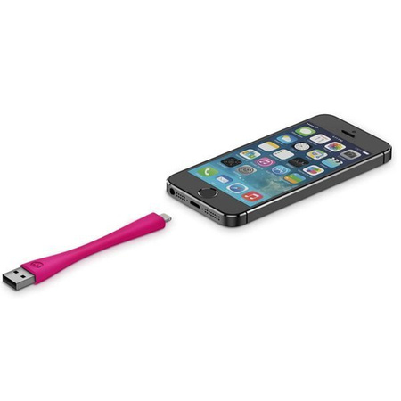 Apple iPhone Mophie Memory-Flex Lightning cable 8 cm - pink