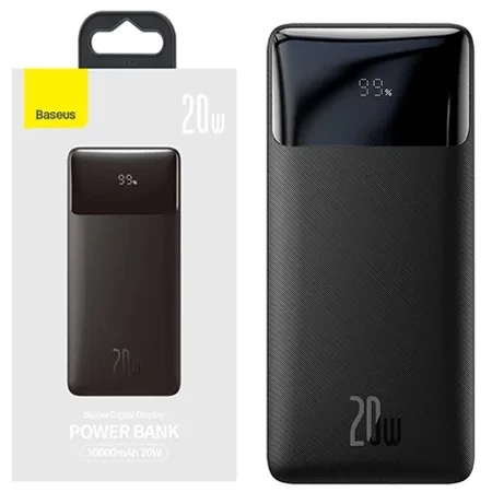 Powerbank Baseus Bipow Digital Display 30000 mAh 20W - black