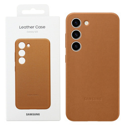 Samsung Galaxy S23 Leather Phone Case - brown