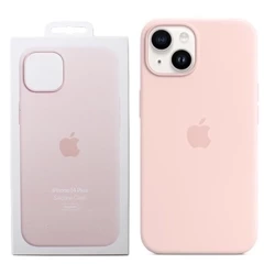 Apple iPhone 14 Plus Silicone Case MagSafe - Pink (Chalk Pink)