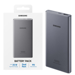 Samsung powerbank USB-C Super Fast Charge 25W EB-P3300XJEGEU 10000 mAh - szary