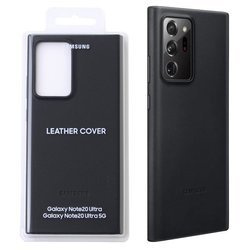 Etui na telefon Samsung Galaxy Note 20 Ultra skórzane Leather Cover - czarne