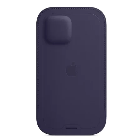 Apple iPhone 12/ 12 Pro Leather Sleeve MagSafe Case - Dark Purple (Deep Violet)