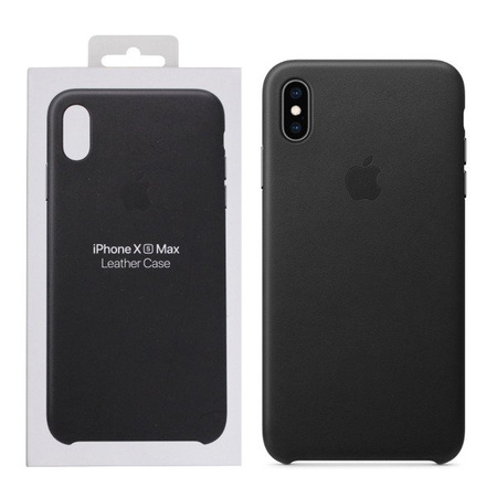 Apple iPhone XS Max etui skórzane Leather Case MRWT2ZM/A - czarne