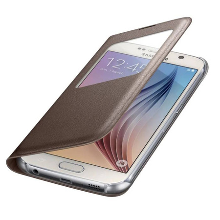 Samsung Galaxy S6 etui S View Cover EF-CG920PFEGWW - złote