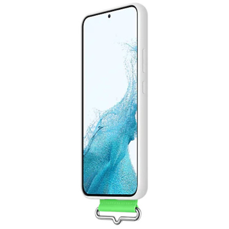 Samsung Galaxy S22 Plus case Silicone Cover with Strap EF-GS906TWEGWW - white