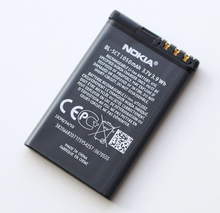 Nokia 3720/ 6730/ C5/ 6303 original BL-5CT battery - 1050 mAh