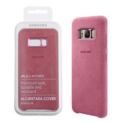 Etui na telefon Samsung Galaxy S8 Alcantara - różowe