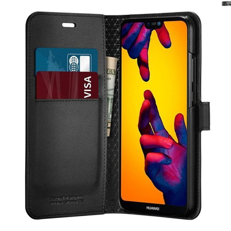 Etui z klapką do Huawei P20 Lite/ Nova 3e Spigen Wallet S - czarne