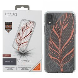 Apple iPhone XR case GEAR4 Victoria IC9VIC04 - transparent with leaf pattern (Tribal Leaf)