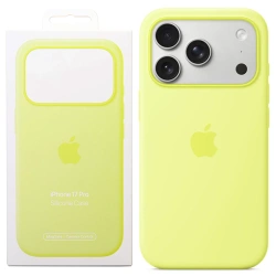 Apple iPhone 17 Silicone Case MagSafe Camera Control - Yellow (Neon Yellow)