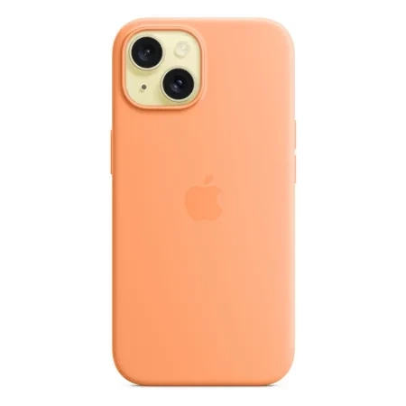 Apple iPhone 15 Silicone Case MagSafe - Orange (Orange Sorbet)