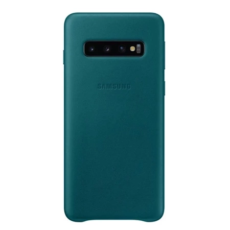 Samsung Galaxy S10 Plus Leather Cover phone case - green [OUTLET]