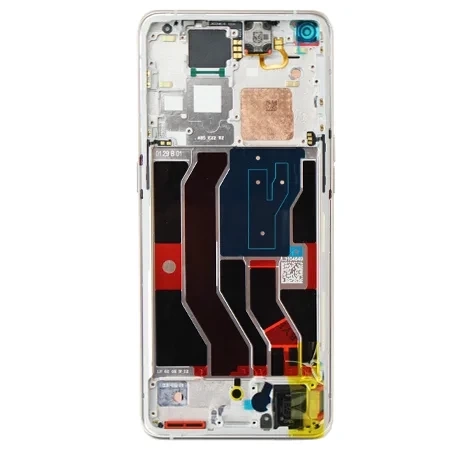 Genuine LCD display with bezel for Oppo Find X3 Pro - white (Cosmic Mocha)