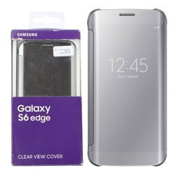 Samsung Galaxy S6 edge case Clear View Cover EF-ZG925BSEG - silver