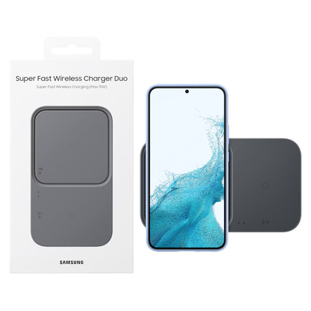 Samsung ładowarka indukcyjna Super Fast Wireless Charger Duo EP-P5400BBEGEU - szara