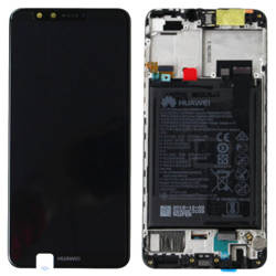 Huawei Y9 2018 LCD display with frame and battery - black