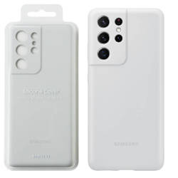Etui na telefon Samsung Galaxy S21 Ultra Silicone Cover - szare (Light Gray)