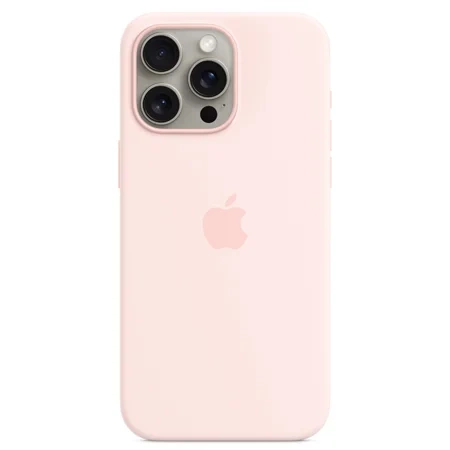 Apple iPhone 15 Pro Max Silicone Case MagSafe - Pink (Light Pink)