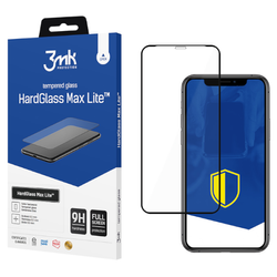 Apple iPhone X full screen tempered glass 3MK Hard Glass Max Lite - black