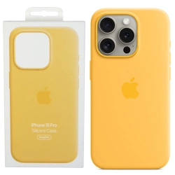 Apple iPhone 15 Pro Silicone Case MagSafe - Radiant Yellow (Sunshine)