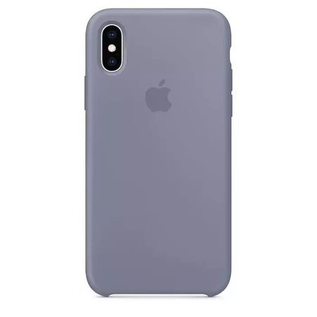 Silikonowe etui Apple Silicone Case do iPhone XS - szare (Lavender Gray) [OUTLET]