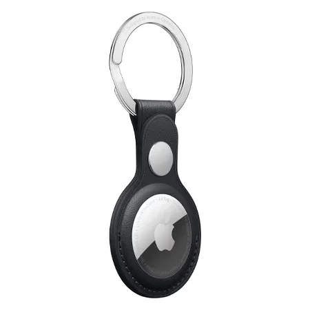 Apple AirTag Leather Key Ring - Black (Midnight)