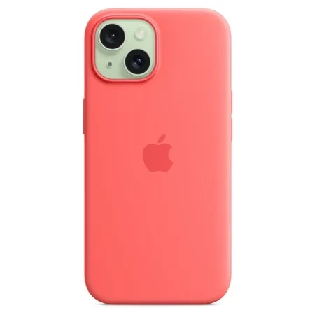 Apple iPhone 15 Silicone Case MagSafe - Pink (Guava)