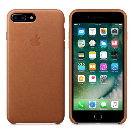 Apple Leather Case for iPhone 7 Plus/ 8 Plus - brown (Saddle Brown) [OUTLET]