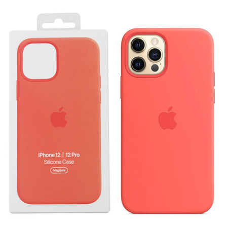 Apple iPhone 12/ 12 Pro etui silikonowe MHL03ZM/A - grejpfrutowy (Pink Citrus)