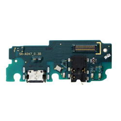 Samsung Galaxy A04s board with USB-C charging connector + headphone connector + microphone