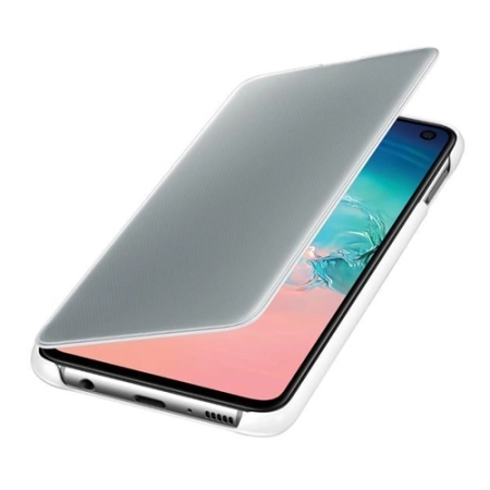 Etui na telefon Samsung Galaxy S10e Clear View Cover - białe [OUTLET]