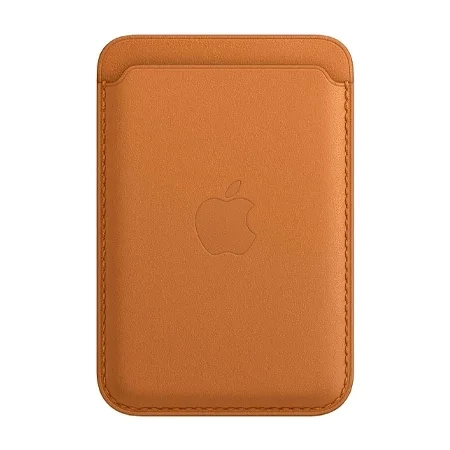 Apple Leather Wallet iPhone MagSafe FindMy wallet - dark orange (Golden Brown)