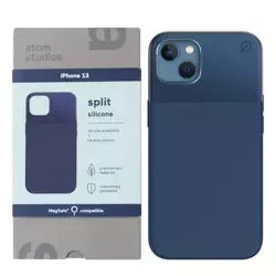 Etui Atom Studios Split Silicone MagSafe do Apple iPhone 13 - granatowe