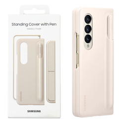 Samsung Galaxy Z Fold4 Standing Phone Case with Pen - Beige (Sand)