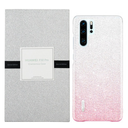 Huawei P30 Pro silicone case Glamorous Case 51993185 - transparent with crystals (Pearl Pink)