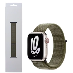 Apple Watch 42/ 44/ 45/ 49 Ultra Nike Sport Loop Strap - Green (Sequoia/Pure Platinum)