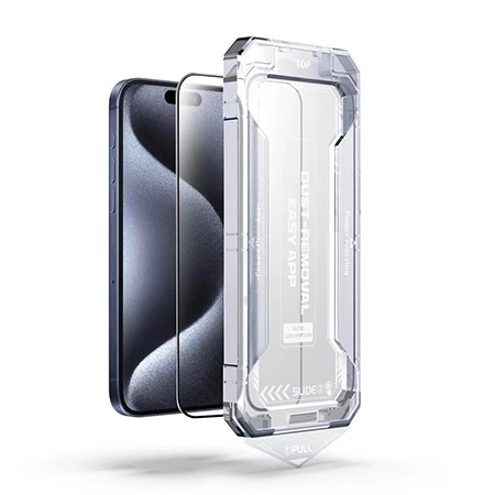 Tempered glass for Apple iPhone 15 Pro Mobile Origin Screen Guard - transparent with black frame