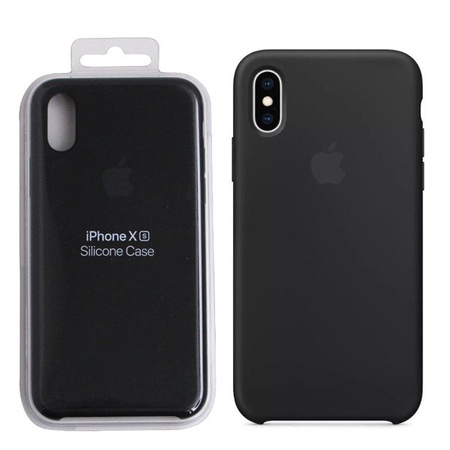 Silikonowe etui Apple iPhone XS Silicone Case - czarne [OUTLET]