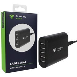 Freenet Basics ładowarka sieciowa 5xUSB - czarna